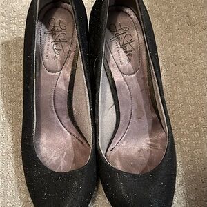 Stride life Black with sparkles  high heel shoes